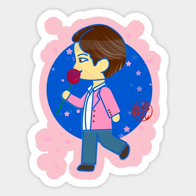 A K-Pop rose Sticker by EV Visuals